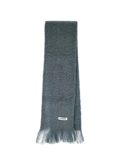Jil Sander Men's Mohair-wool Scarf In Gray