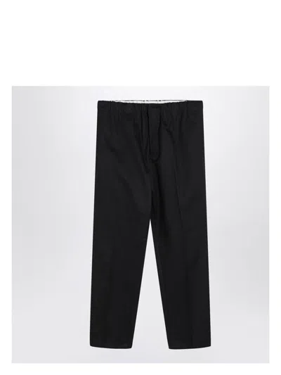 JIL SANDER MEN'S NAVY COTTON PANTS