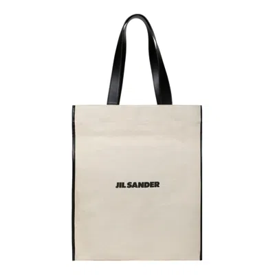 Jil Sander Men Nude Cotton Blend Bag In Black