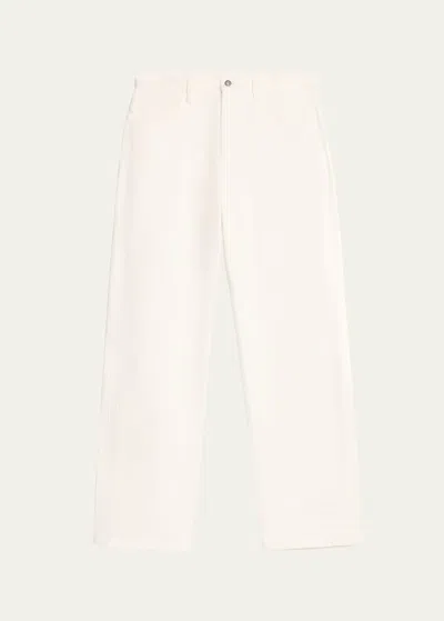 Jil Sander Men's Off White Straight-leg Jeans In Gold