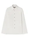 Jil Sander Organic Cotton Denim Shirt In White