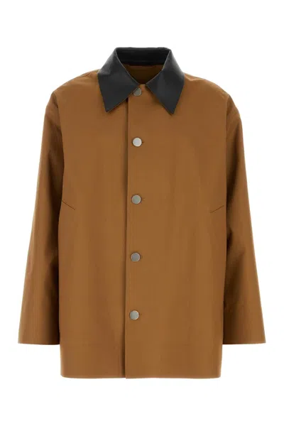 Jil Sander Men's Organic Cotton Trench Jacket In Camel