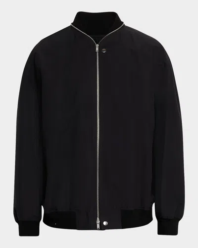 Jil Sander Men's Oversized Lightweight Cotton Jacket In Black