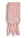 Jil Sander Pink Mohair And Wool Blend Scarf