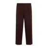 Jil Sander Polyester Trousers With Flap Pockets And Front Creases In Brown