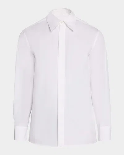 Jil Sander Men's Poplin Sport Shirt In Optic Whit
