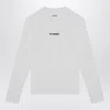 Jil Sander Logo-printed Long-sleeved T-shirt In White