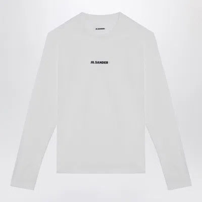 JIL SANDER MEN'S PORCELAIN COTTON JERSEY WITH LOGO