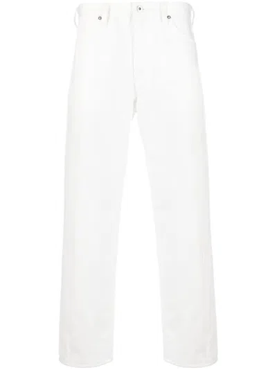 Jil Sander Men's Porcelain Denim Trousers For Ss23 Collection In White
