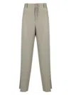 Jil Sander Men's Relaxed Fit With Flat Front Trouser In Green