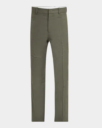 Jil Sander Men's Relaxed Straight-leg Trousers In Thyme Green