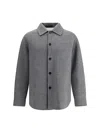 Jil Sander Men Shirt Jacket In Gray