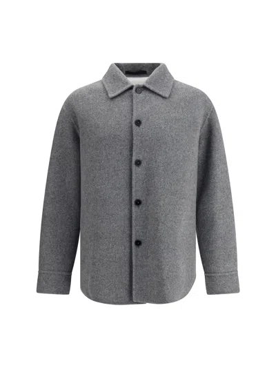 Jil Sander Men Shirt Jacket In Gray