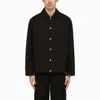 Jil Sander Black Shirt-jacket With Logo In Black