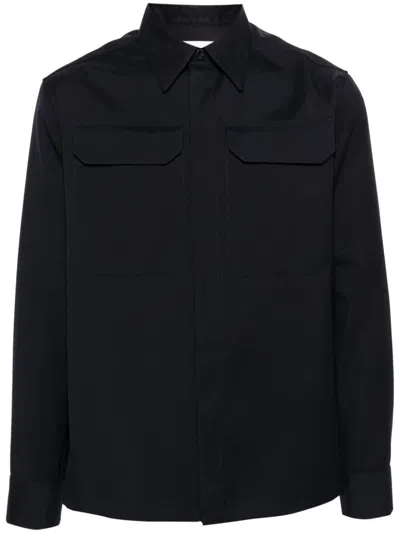 JIL SANDER MEN'S SHIRTS BLUE