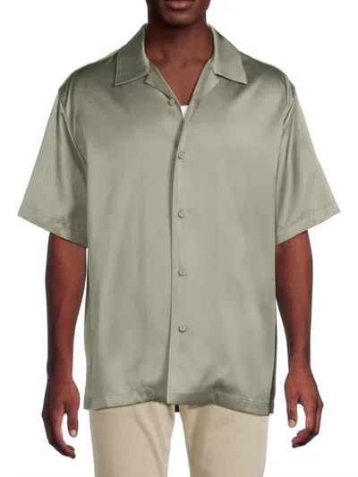 Jil Sander Men's Silk-blend Shirt In Green
