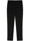 Jil Sander Black Wool Tapered Trousers In 001