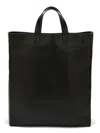 Jil Sander Men's Square Shopper Lg Bag In Black