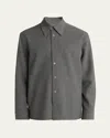 Jil Sander Men's Studded-collar Wool Button-down Shirt In Multi