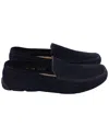 Jil Sander Slip-on Loafers In Navy Blue Suede In Blue