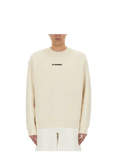 JIL SANDER MEN'S SWEATSHIRT WITH LOGO