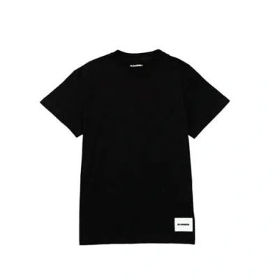 Pre-owned Jil Sander Men's T-shirt T-shirt Ss 3 Pack J47gc0001 Black 001