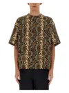 Jil Sander T-shirt With Animal Pattern In Animalier