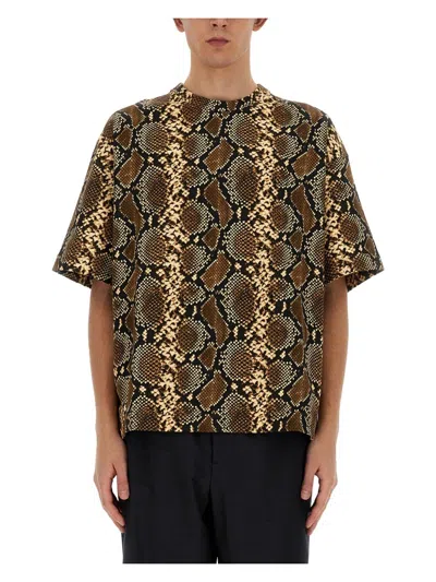 JIL SANDER MEN'S T SHIRT WITH ANIMAL PATTERN