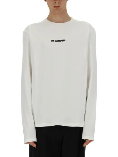 Jil Sander Men T-shirt With Logo In Neutral