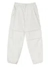 Jil Sander Trousers Cotton Drawstring Cuffs In White