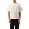 Jil Sander White Cotton T-shirt With Subtle Logo In Porcelain