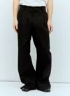 Jil Sander Baggy Fit Cotton Pants With Drawstringed Ankles In Black