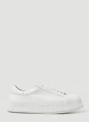 Jil Sander Low Laced Sneakers With Vulcanized Rubber Sole Shoes In White
