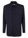 Jil Sander Long-sleeved Solid Shirt In Blue