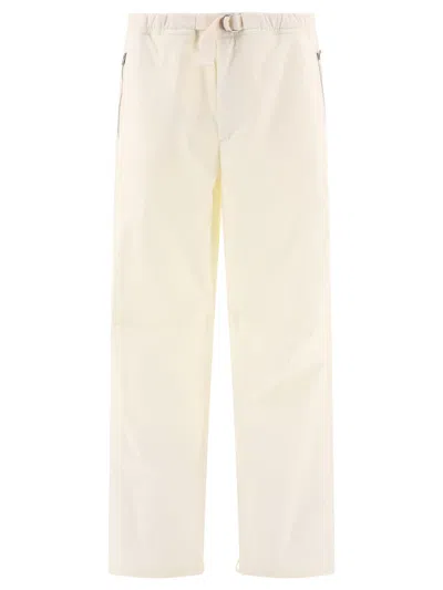 Jil Sander Men's White Embroidered Trousers For Ss24