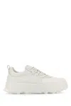 Jil Sander Leather And Rubber Orb Sneaker For Men In White
