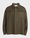 Jil Sander Men's Wool-blend Pocket Shirt In Pickle