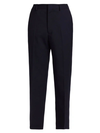 Jil Sander Men's Wool Crease-front Trousers In Black