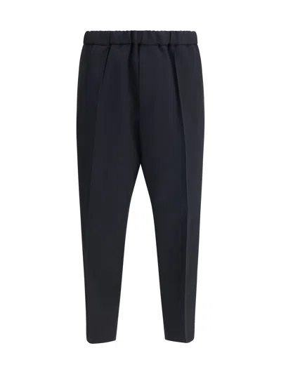 Jil Sander Men Wool Pants In Animal Print