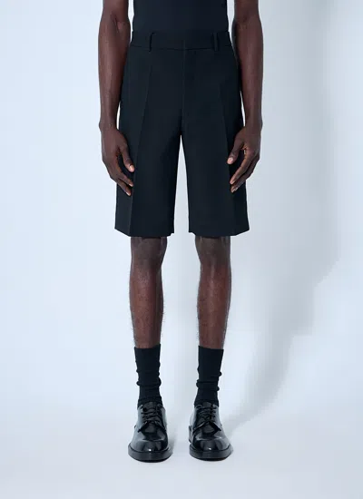 Jil Sander Men Wool Shorts In Black