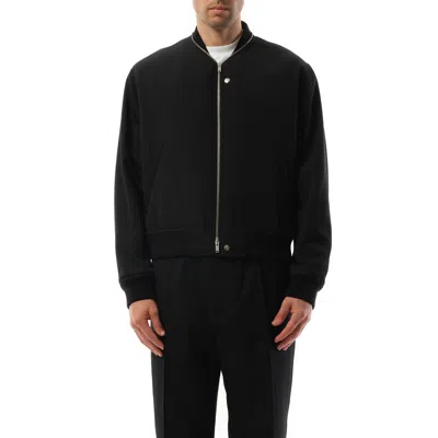 Jil Sander Padded Bomber Jacket In Black