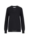 Jil Sander Merino Wool Crew Neck Sweater In Blue