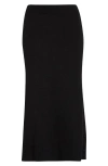 Jil Sander Merino Wool Midi Skirt In Black