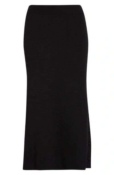 Jil Sander Merino Wool Midi Skirt In Black