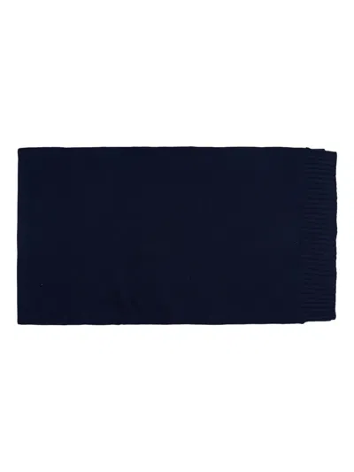 Jil Sander Merino Wool Scarf In Blue