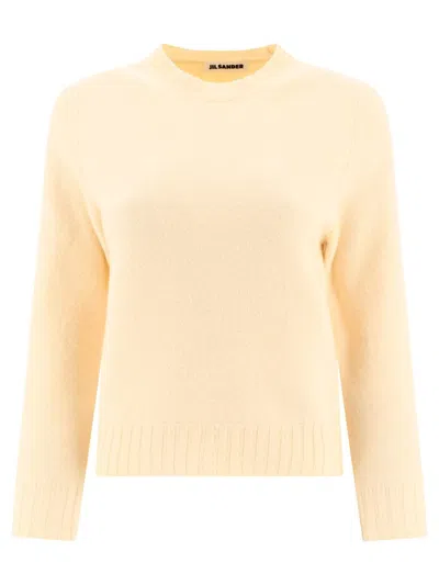 Jil Sander Merino Wool Sweater In Beige