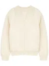 Jil Sander Panelled Virgin Wool-blend Sweater In Beige