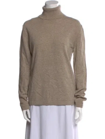 Pre-owned Jil Sander Merino Wool Turtleneck Sweater In Neutral