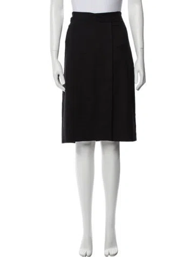 Pre-owned Jil Sander Mesh Accents Knee-length Skirt In Black