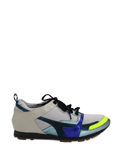 Pre-owned Jil Sander Mesh Lace-up Sneakers In Neutral